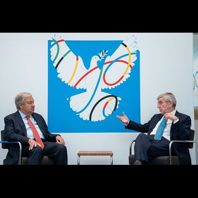 IOC President and United Nations Secretary General meet in Paris