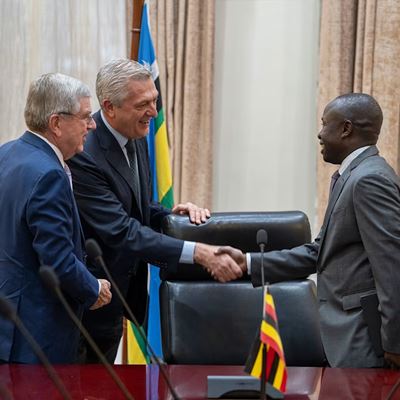 IOC President Thomas Bach visits Uganda