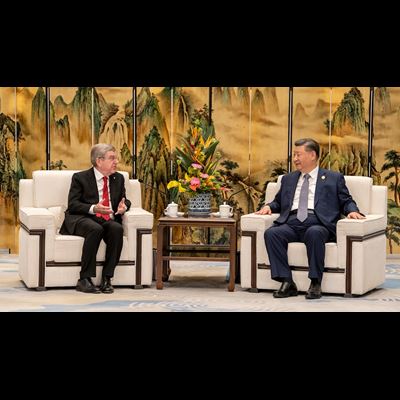 IOC President Thomas Bach in China for Asian Winter Games meets Chinese President Xi Jinping in Harbin