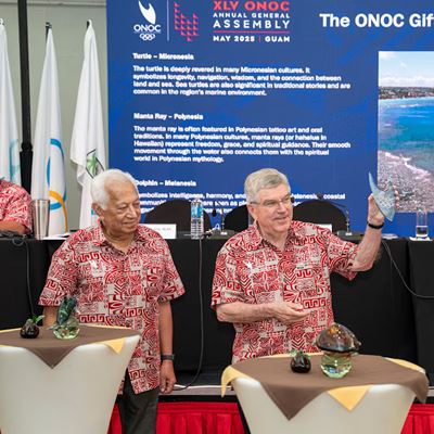 NOCs of Oceania honour IOC President Thomas Bach during emotional farewell visit