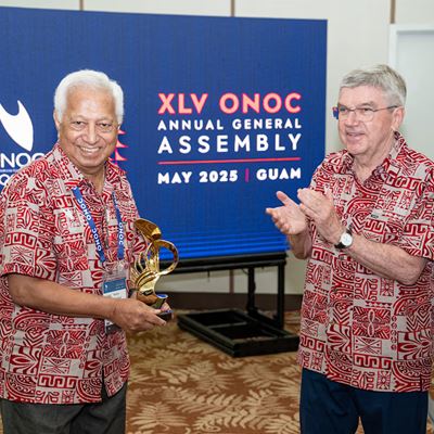 NOCs of Oceania honour IOC President Thomas Bach during emotional farewell visit