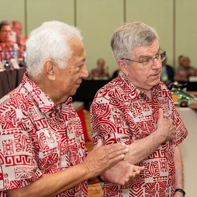 NOCs of Oceania honour IOC President Thomas Bach during emotional farewell visit