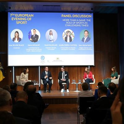 IOC President Coventry at European Evening of Sport Every eligible athlete team and official must be able to take