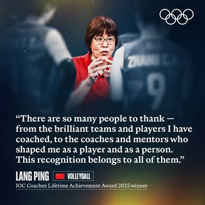 Lang Ping and Ra l de Jes s Trujillo D az honoured with IOC Coaches Lifetime Achievement Award