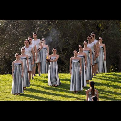 Olympic flame lit in Ancient Olympia