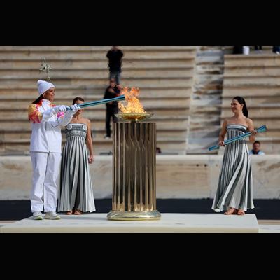 Olympic flame handed over in Athens as it begins journey to Italy for Milano Cortina 2026