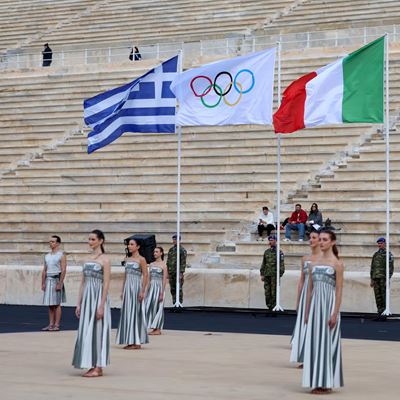 Olympic flame handed over in Athens as it begins journey to Italy for Milano Cortina 2026