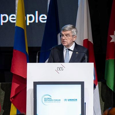 IOC Honorary President and ORF Chair Bach We will strengthen our support for refugees around the world