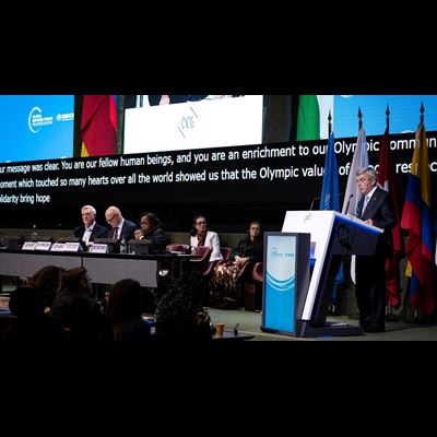 IOC Honorary President and ORF Chair Bach We will strengthen our support for refugees around the world