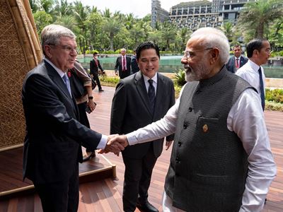 Meeting Indian Prime Minister Narendra Modi, host for the G20 Summit, 2023