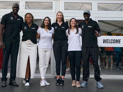 Pascal Gentil Olympian France Taekwondo Nina Kanto Olympian France Handball Maria Barakat Jordan NOC Staff
