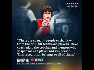 Lang Ping and Ra l de Jes s Trujillo D az honoured with IOC Coaches Lifetime Achievement Award
