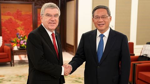 IOC President Bach meets China s Premier Li Qiang