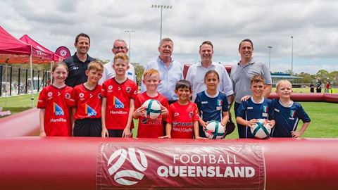 Virginia United Football Club President Brad Harbeck Cr Adam Allan AOC CEO Matt Carroll Lord Mayor Adrian Schrinner a