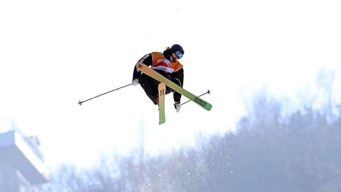 Finley Melville Ives NZL in action during the Freestyle Skiing Men s Freeski Big Air Qualification at the Hoengseong