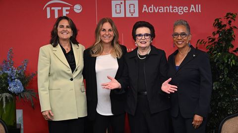 Conchita Martinez Arantxa Sanchez Vicario Billie Jean King and Katrina Adams