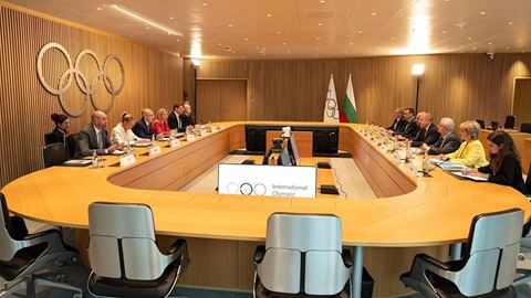 Bulgarian President Rumen Radev visits Olympic House joined by Bulgarian NOC