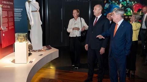 Bulgarian President Rumen Radev visits Olympic House joined by Bulgarian NOC
