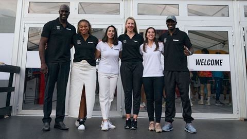 Pascal Gentil Olympian France Taekwondo Nina Kanto Olympian France Handball Maria Barakat Jordan NOC Staff