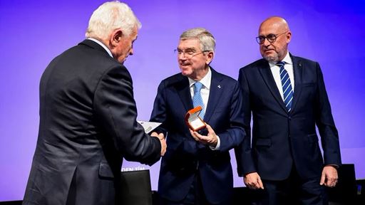 IOC President Thomas Bach visits NOC of Slovakia in Bratislava