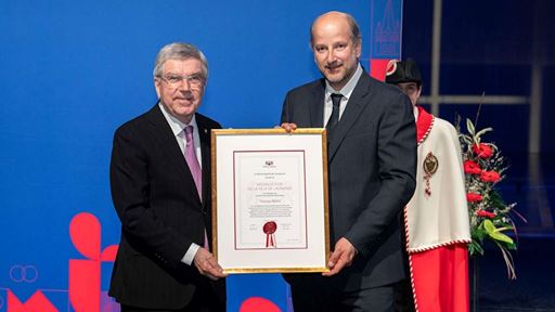 IOC President Bach awarded highest honours of the City of Lausanne and the Canton of Vaud