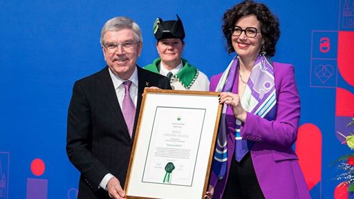 IOC President Bach awarded highest honours of the City of Lausanne and the Canton of Vaud