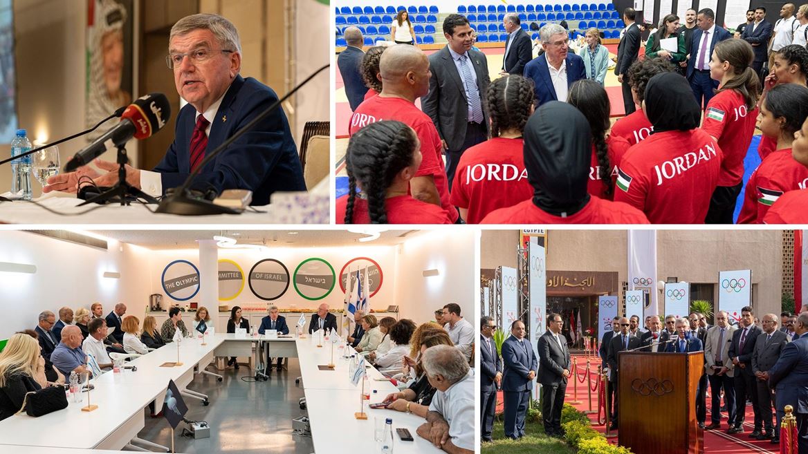 IOC President Bach Visits National Olympic Committees Of Jordan ...