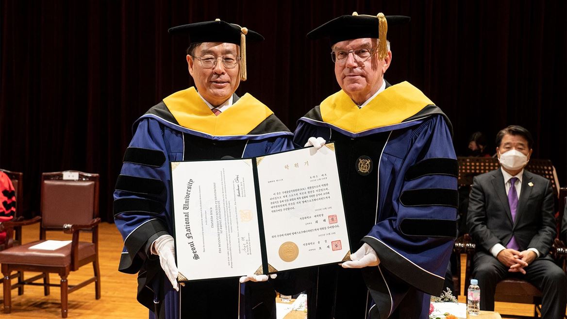 IOC President Thomas Bach awarded honorary doctorate from Seoul National University