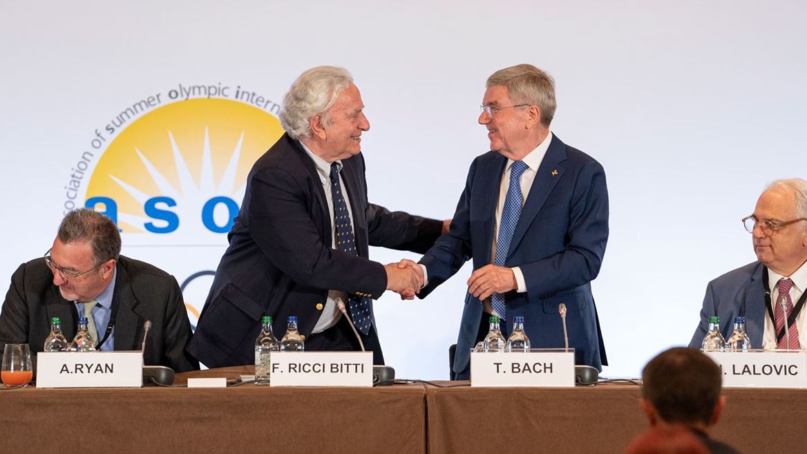 Il Presidente del Comitato Olimpico Internazionale si congratula con la Federation of Summer Olympics International Federations in occasione del quarantesimo anniversario della sua fondazione