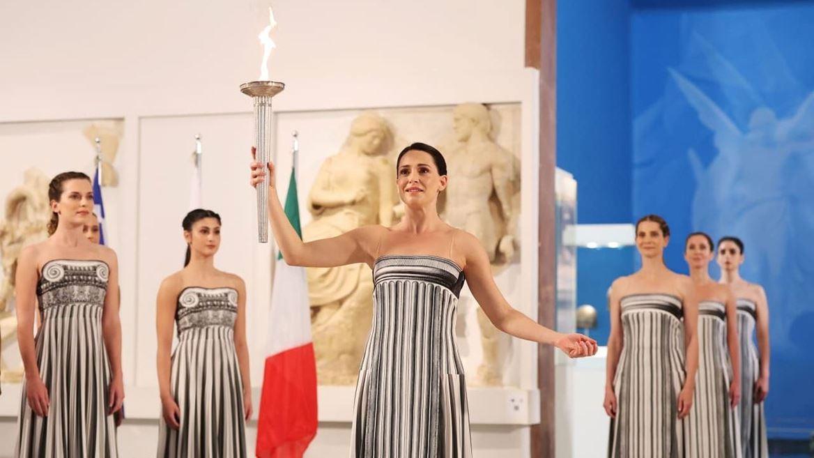 Olympic flame lit in Ancient Olympia