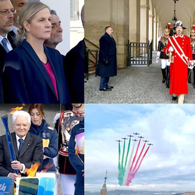 Spectacular celebrations as the Olympic flame arrives in Italy ahead of the Olympic Winter Games Milano Cortina 2026