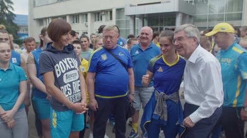 ioc-president-visits-ukraine-and-meets-athletes---before-talks-with-president-zelensky
