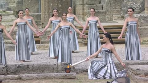 olympic-flame-for-the-olympic-games-paris-2024-lit-in-symbolic-ceremony-in-ancient-olympia