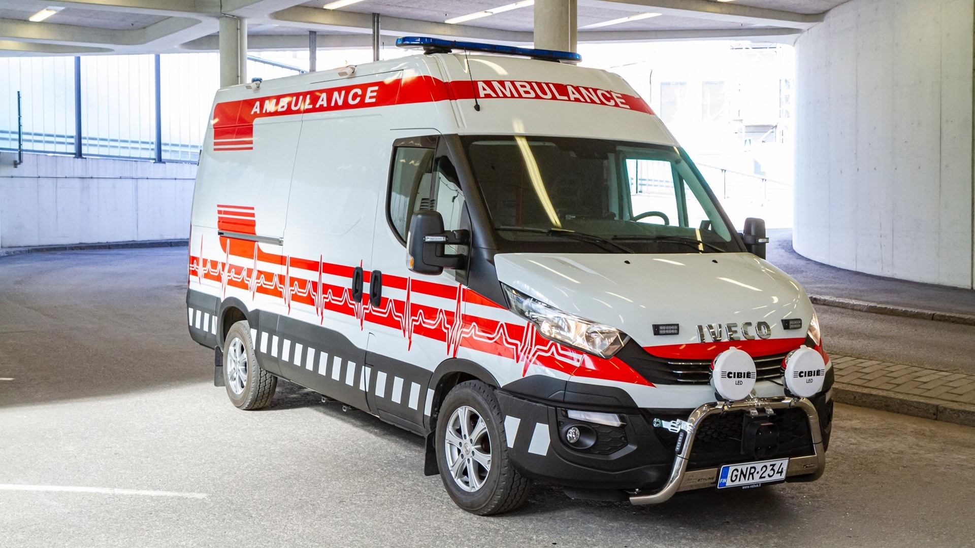IVECO has donated to Helsinki University Hospital the use of a brand-new IVECO Daily ambulance for 3 months