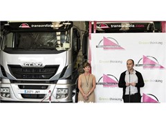 First natural gas-powered truck to cross Europe is an Iveco New Stralis owned by Transordizia