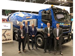 At Intermat Paris, Transport Jacky Perrenot signs supply agreement for 6 Stralis X-WAY NP: one 460 hp tractor unit and five 400 hp 8x2x6 rigid trucks combined with a CIFA electric mixer to transport VICAT concrete in Lyon and Grenoble
