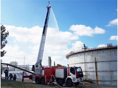 The unique new generation PPP-55 foam tower on an IVECO TRAKKER chassis assembled by IVECO-AMT enters operation at the Saratov Oil Refinery