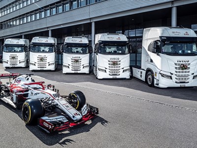 IVECO, Official Truck Partner of Alfa Romeo Racing ORLEN, delivers IVECO S-WAY trucks for the team’s logistics fleet