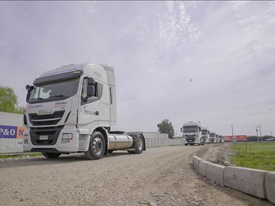 Grupo San Gabriel ya transita por Chile con sus 35 camiones IVECO a GNL