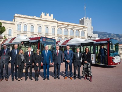 Inauguration ceremony in Monaco for E-WAY midibuses