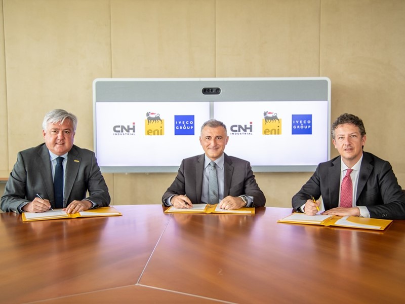 Eni, CNH Industrial and Iveco Group signed a memorandum of understanding for joint sustainability in