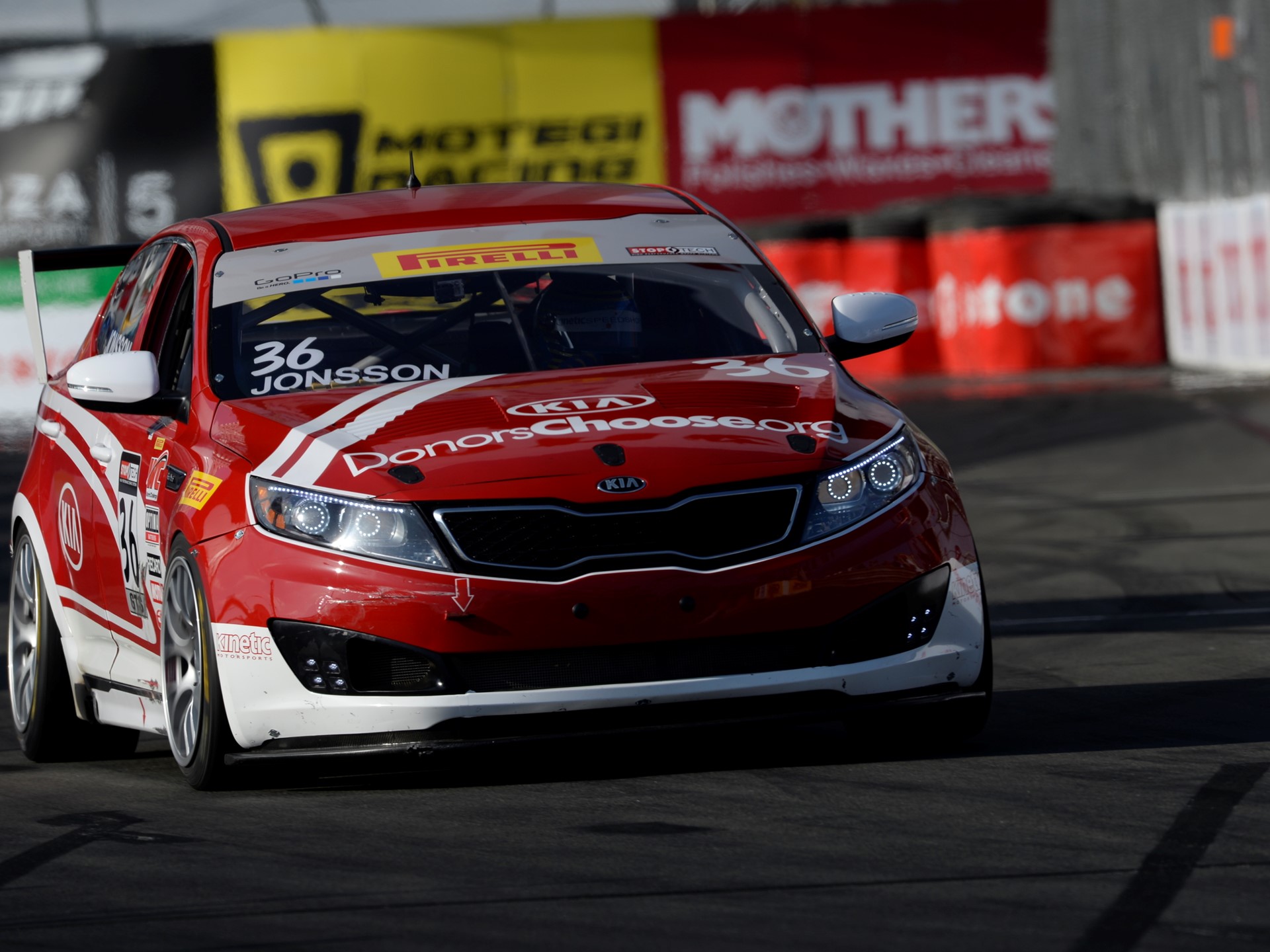 Kia Racing driver Nic Jonsson captures Kia’s first victory of the 2014 Pirelli World Challenge season