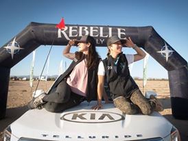 Telluriders Team celebrates victory on the Rebelle Rally podium Telluriders Team celebrates victory on the Rebelle Rally podium