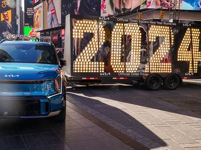 Kia America Delivers 2024 New Year’s Numerals to Times Square