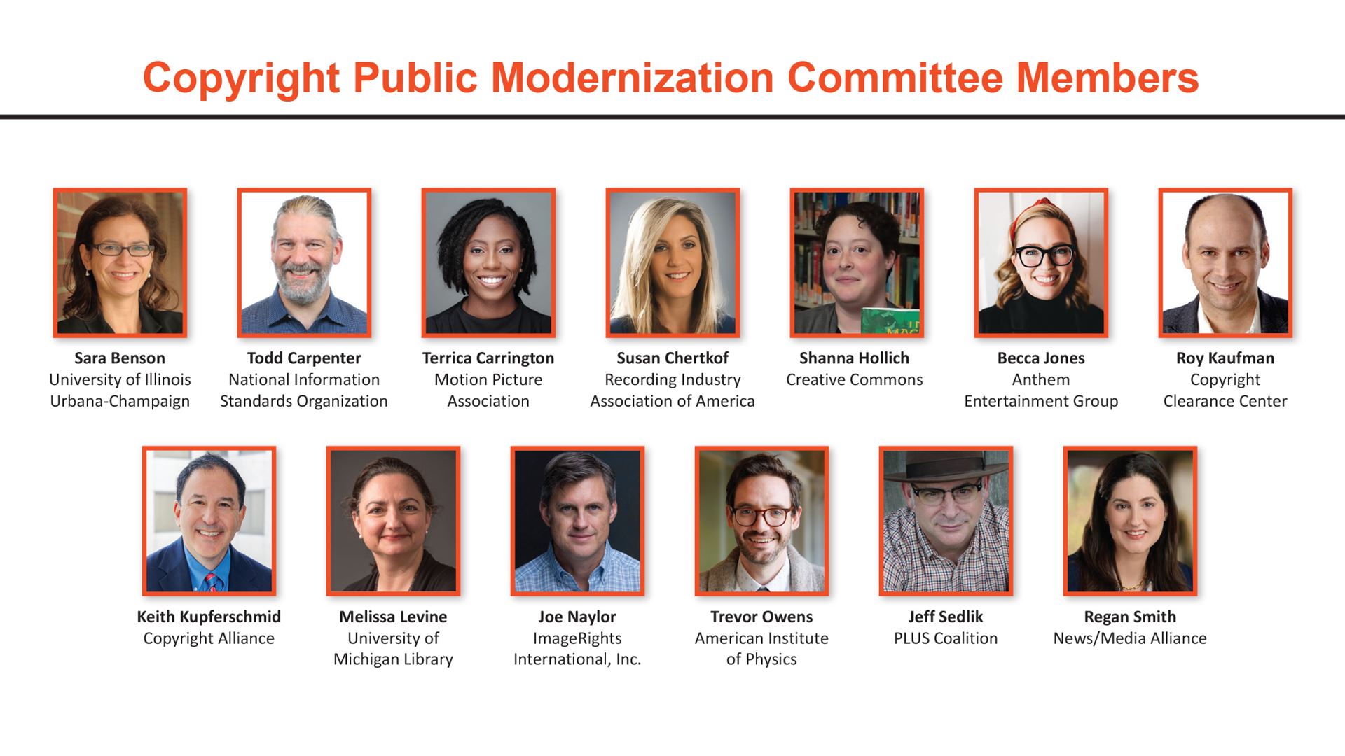 Copyright Public Modernization Committee Members