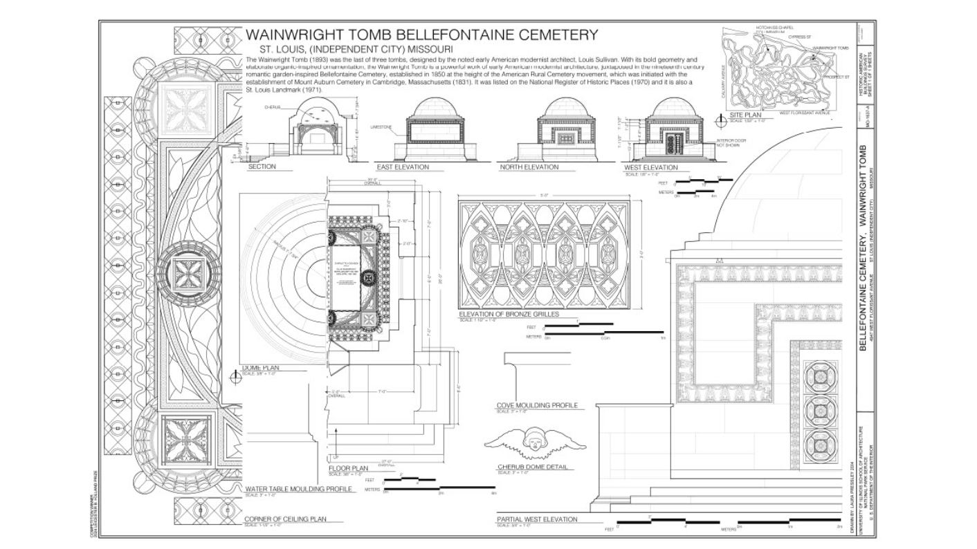 Wainwright Tomb drawing