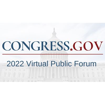 Congress.gov Virtual Public Forum