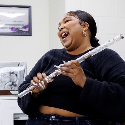 Lizzo with Madison's Flute