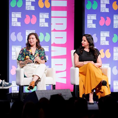 Casey McQuiston and Abby Jimenez at National Book Festival