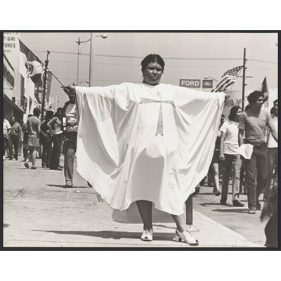 Woman Protesting in Street